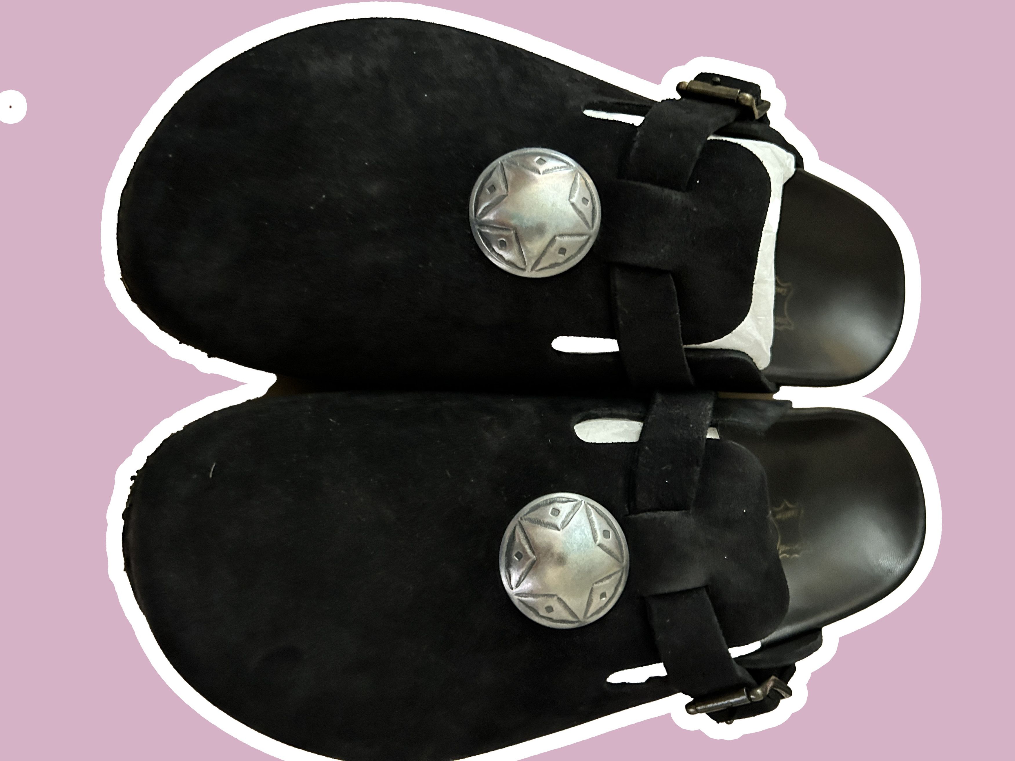Yuketen YUKETEN Sal 1 w/ Silver Concho Suede Clogs - Black Size US 10 / EU 43 - 3 Thumbnail