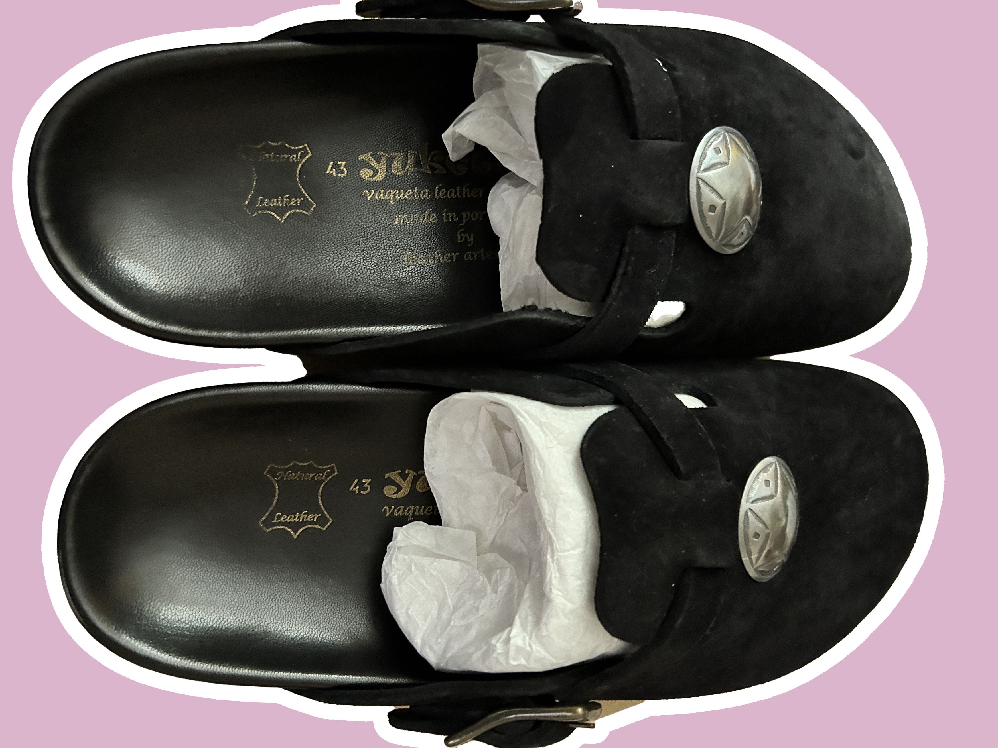 Yuketen YUKETEN Sal 1 w/ Silver Concho Suede Clogs - Black Size US 10 / EU 43 - 2 Thumbnail