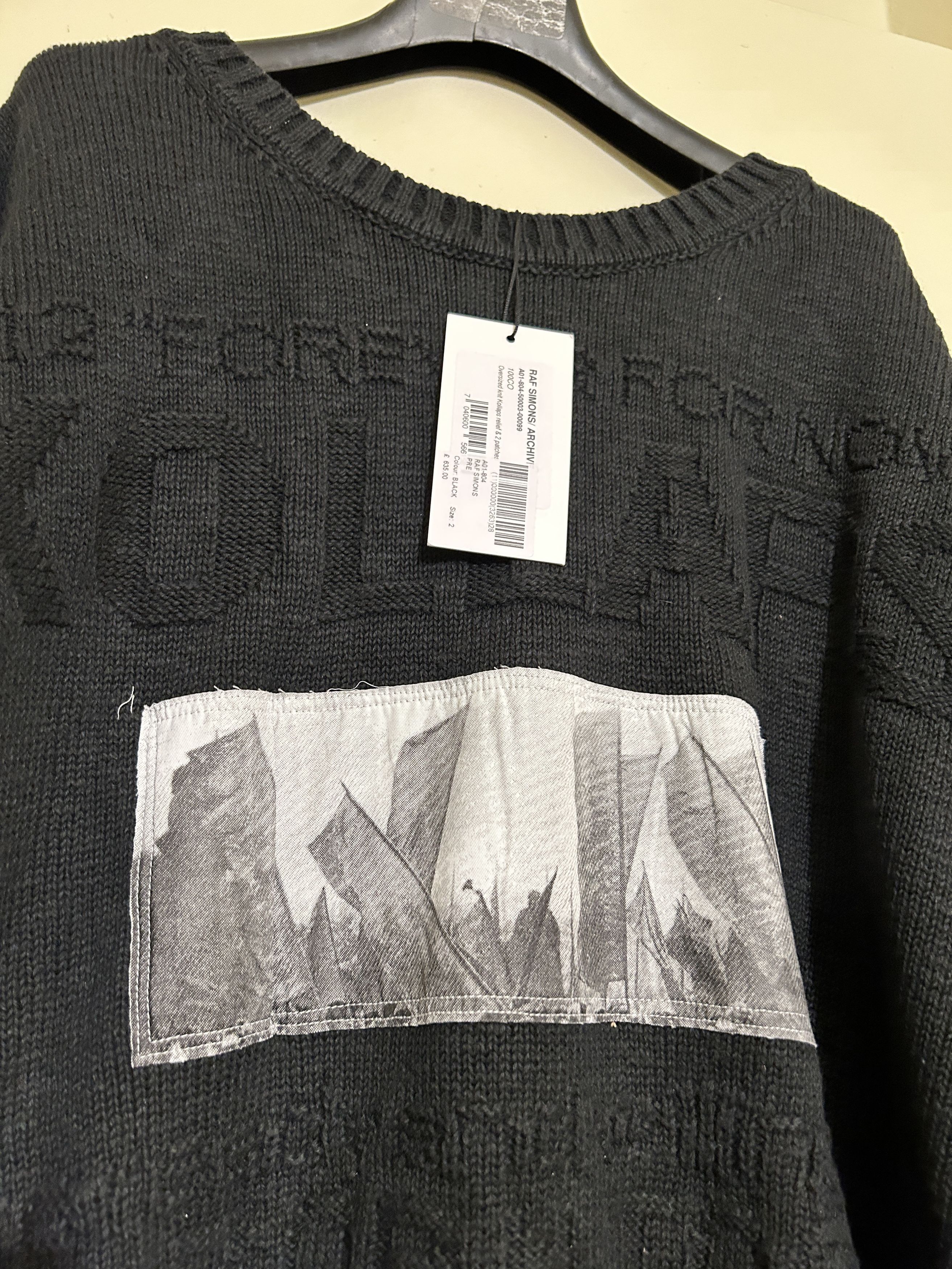 Raf Simons Raf Simons Peter De Potter Edition 'Kollaps' Patches Sweater Size US M / EU 48-50 / 2 - 2 Thumbnail