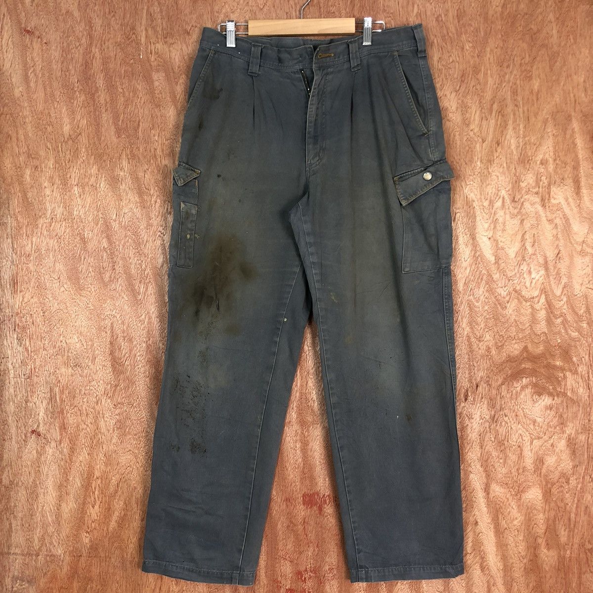 Japanese Brand DL Gin Washi dirty thrashed Multipocket Cargo Pants #c709 Size US 33 - 1 Thumbnail