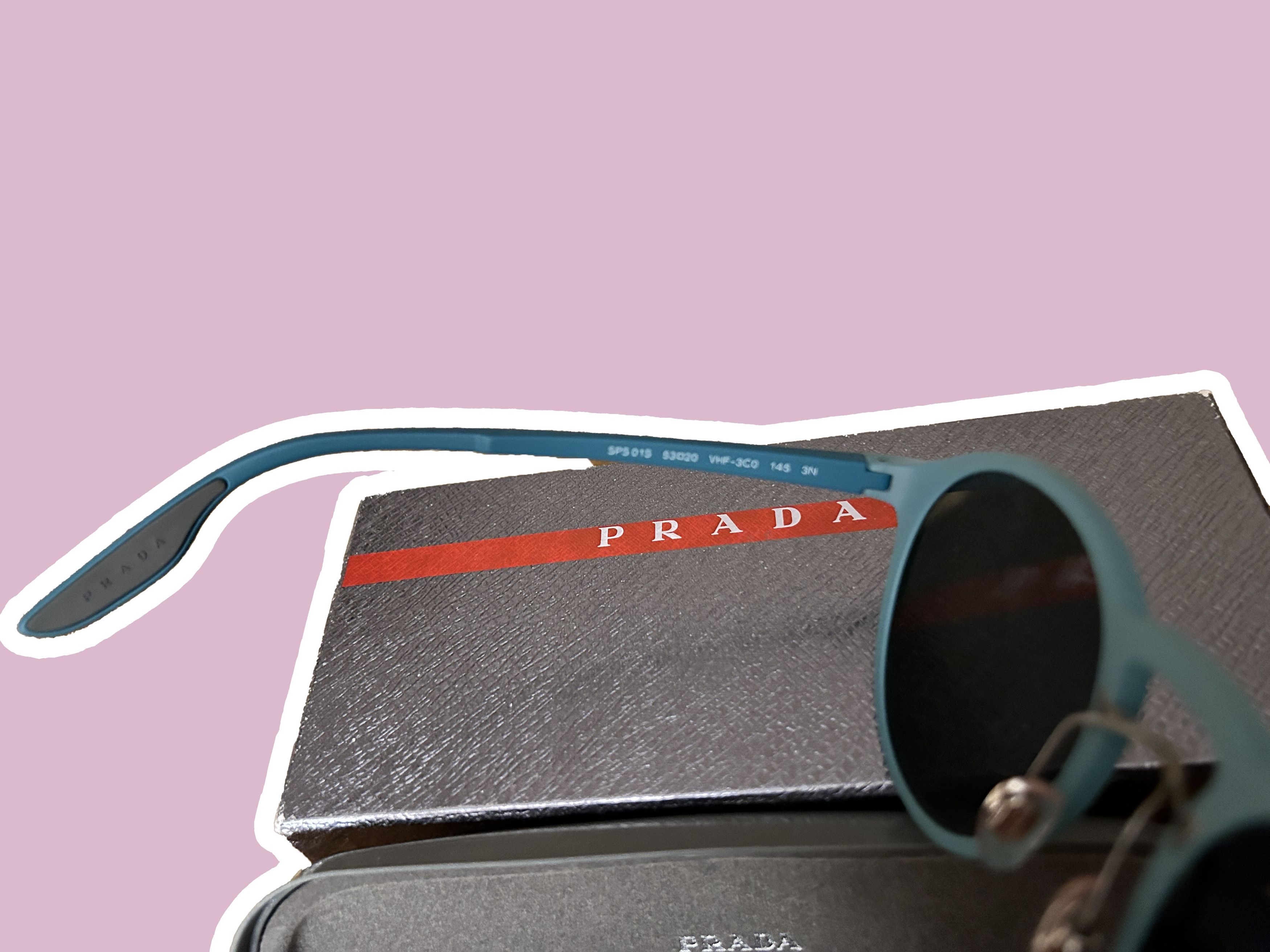 Prada Sport Sunglasses PS 01SS VHF3C0 Opal Green Rubber, 53-20-145 Size ONE SIZE - 4 Thumbnail