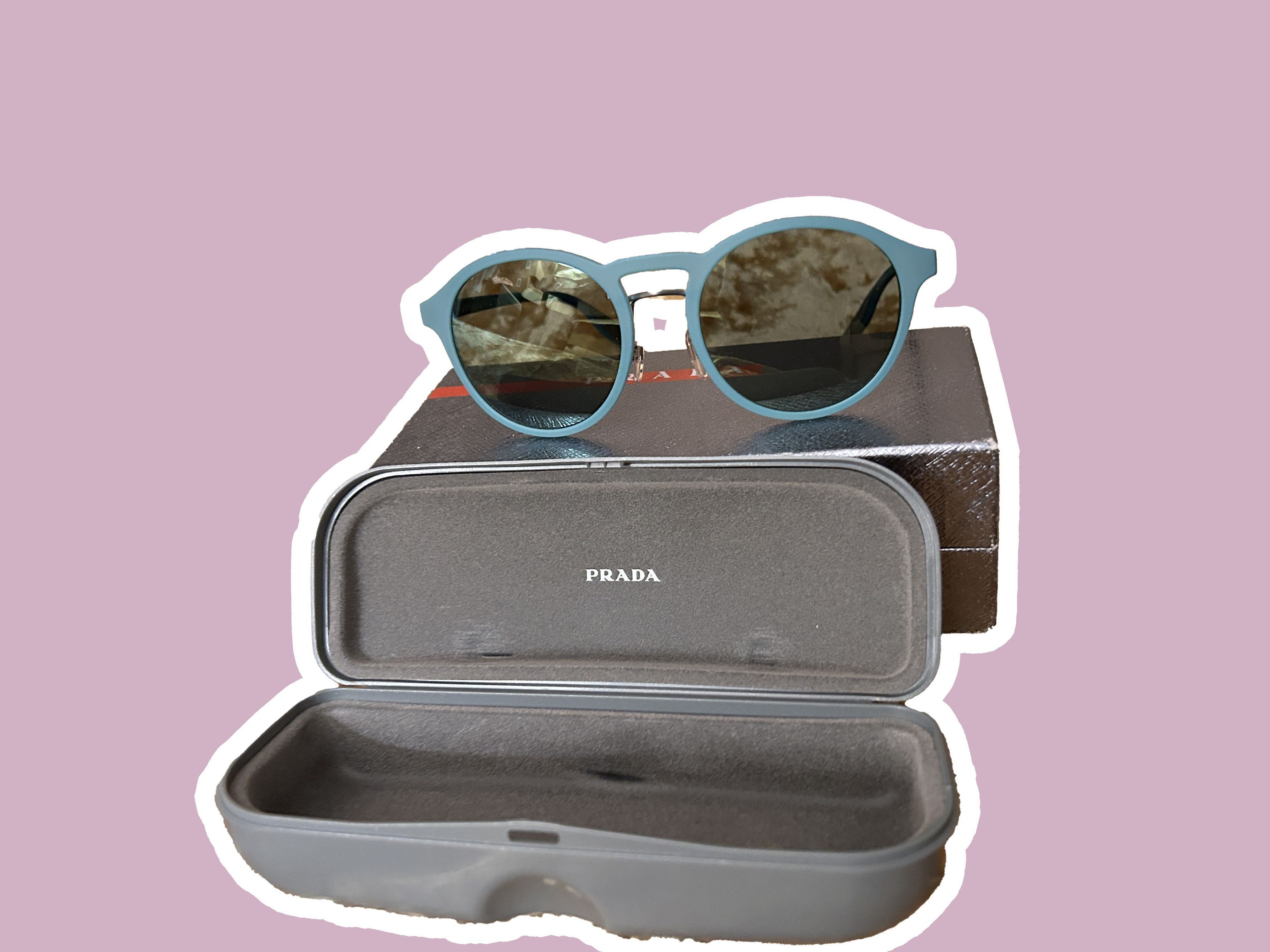Prada Sport Sunglasses PS 01SS VHF3C0 Opal Green Rubber, 53-20-145 Size ONE SIZE - 1 Thumbnail