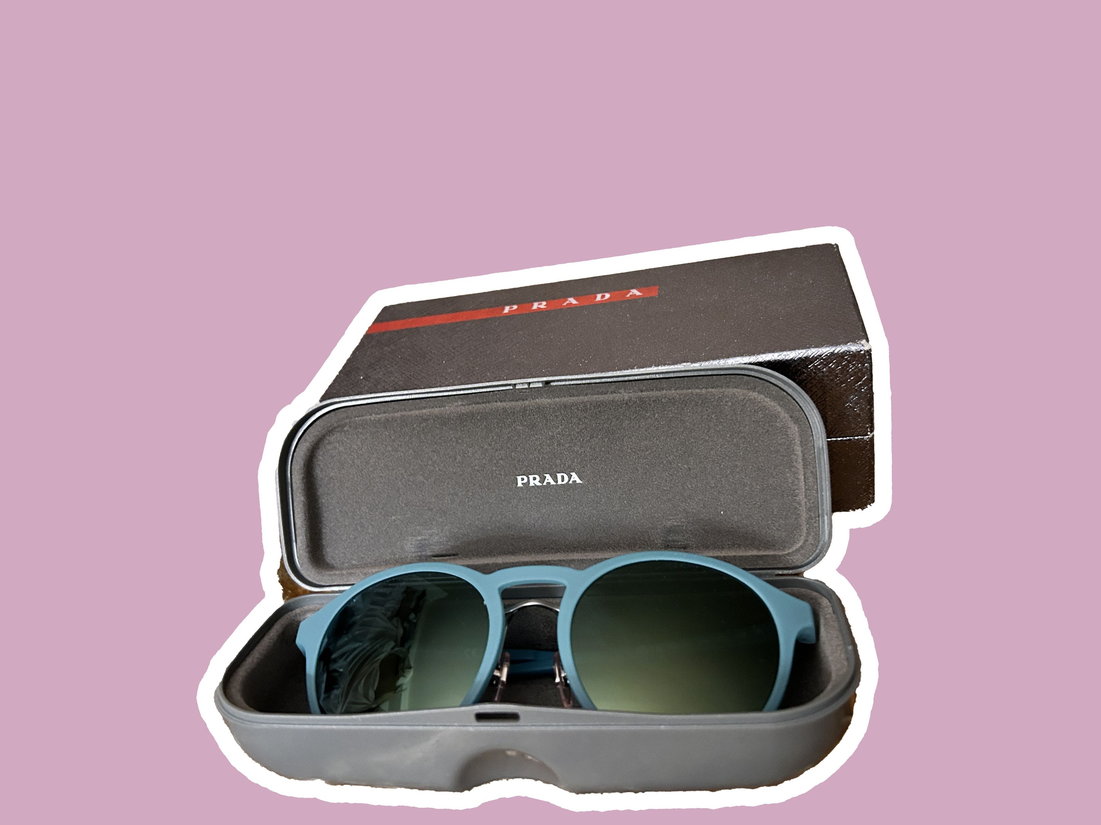 Prada Sport Sunglasses PS 01SS VHF3C0 Opal Green Rubber, 53-20-145 Size ONE SIZE - 2 Thumbnail