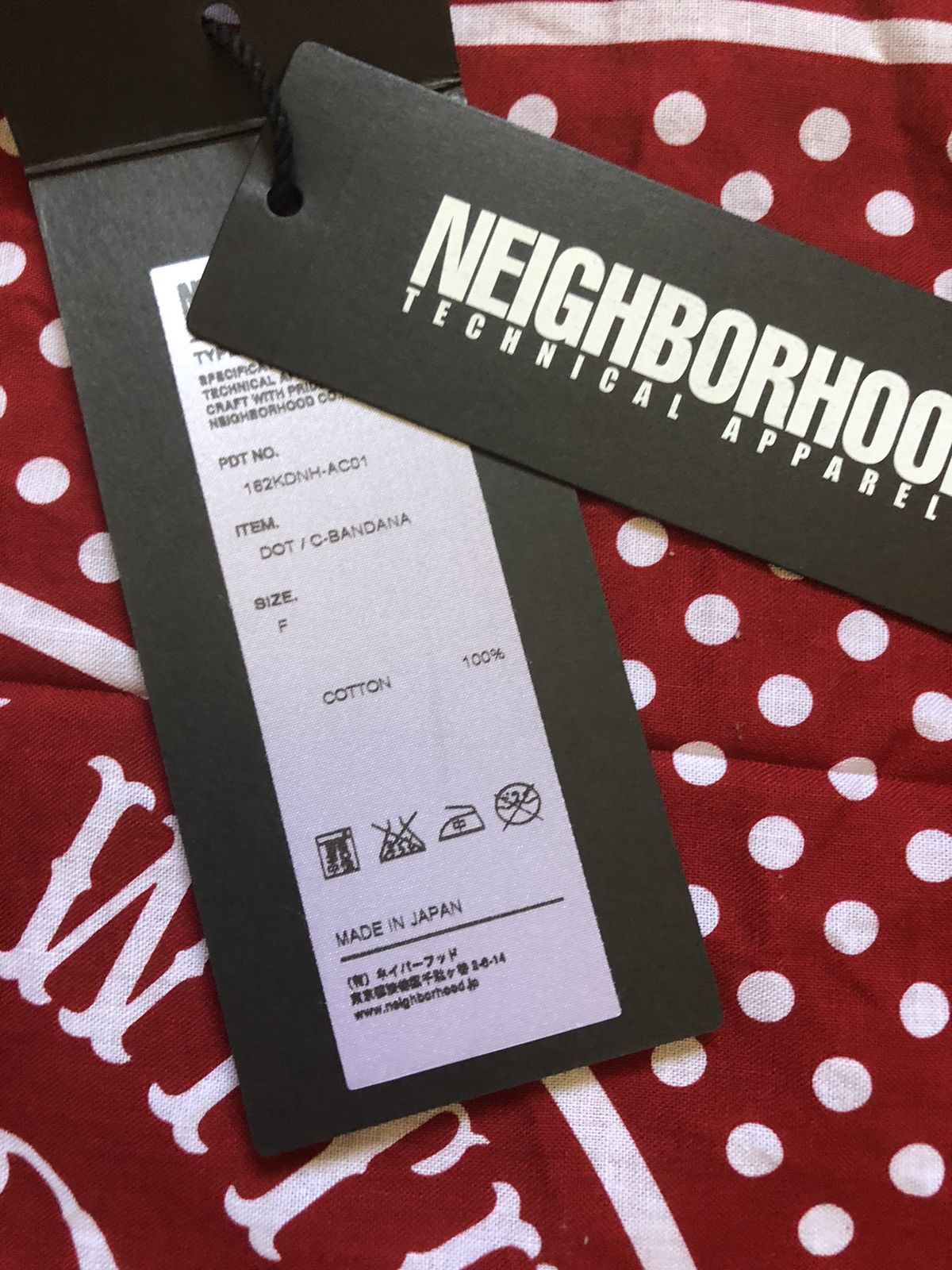 Neighborhood Neighborhood Japan polka dots cotton bandana scarf foulard Size ONE SIZE - 3 Thumbnail
