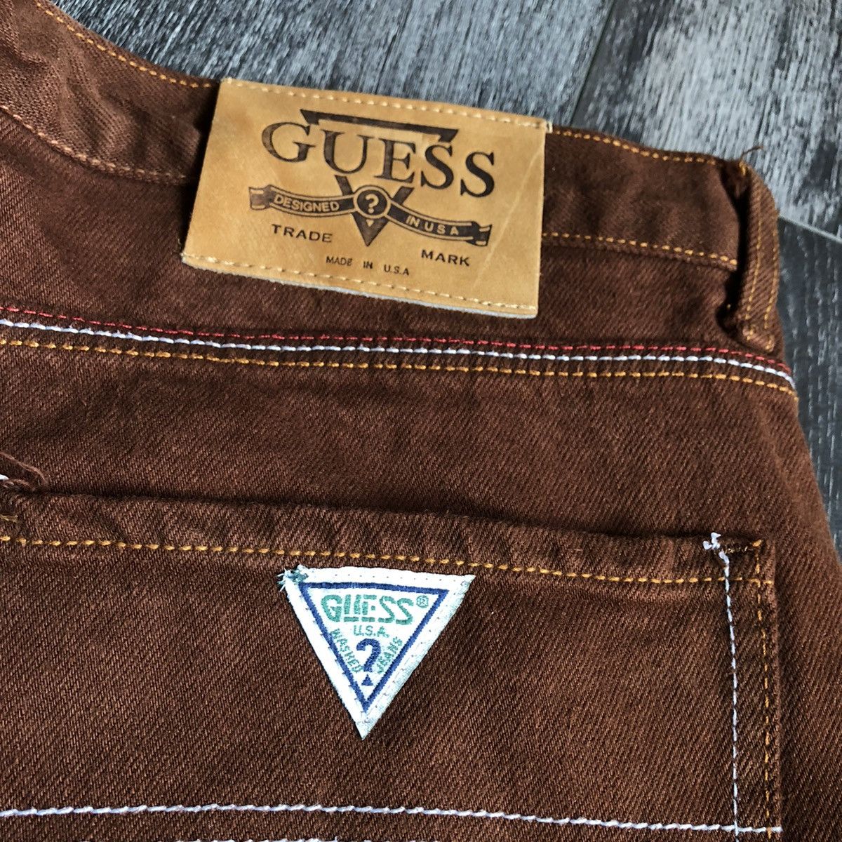 Guess New Vintage 1990s Guess Jeans Mud Brown Denim Jeans 34x34 Size US 34 / EU 50 - 4 Thumbnail