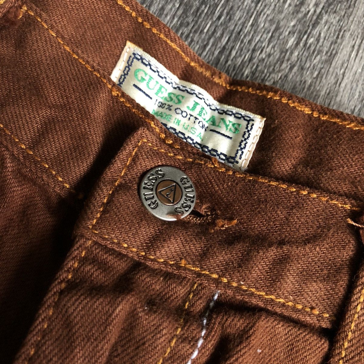 Guess New Vintage 1990s Guess Jeans Mud Brown Denim Jeans 34x34 Size US 34 / EU 50 - 7 Thumbnail