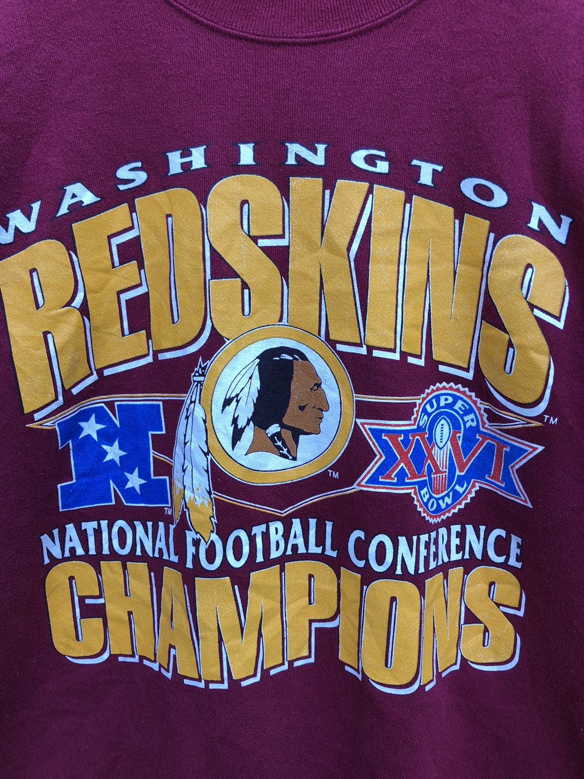 NFL Vintage Washington Redskins NFC Champions Sweatshirt Size US L / EU 52-54 / 3 - 2 Thumbnail