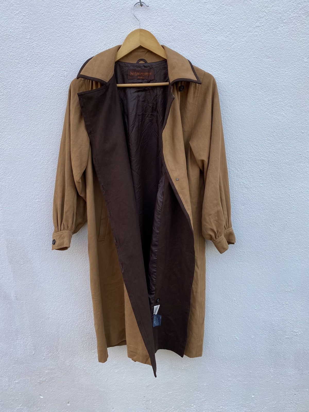 Vintage Vintage Yves Saint Laurent trench coat / long coat Size US L / EU 52-54 / 3 - 3 Thumbnail