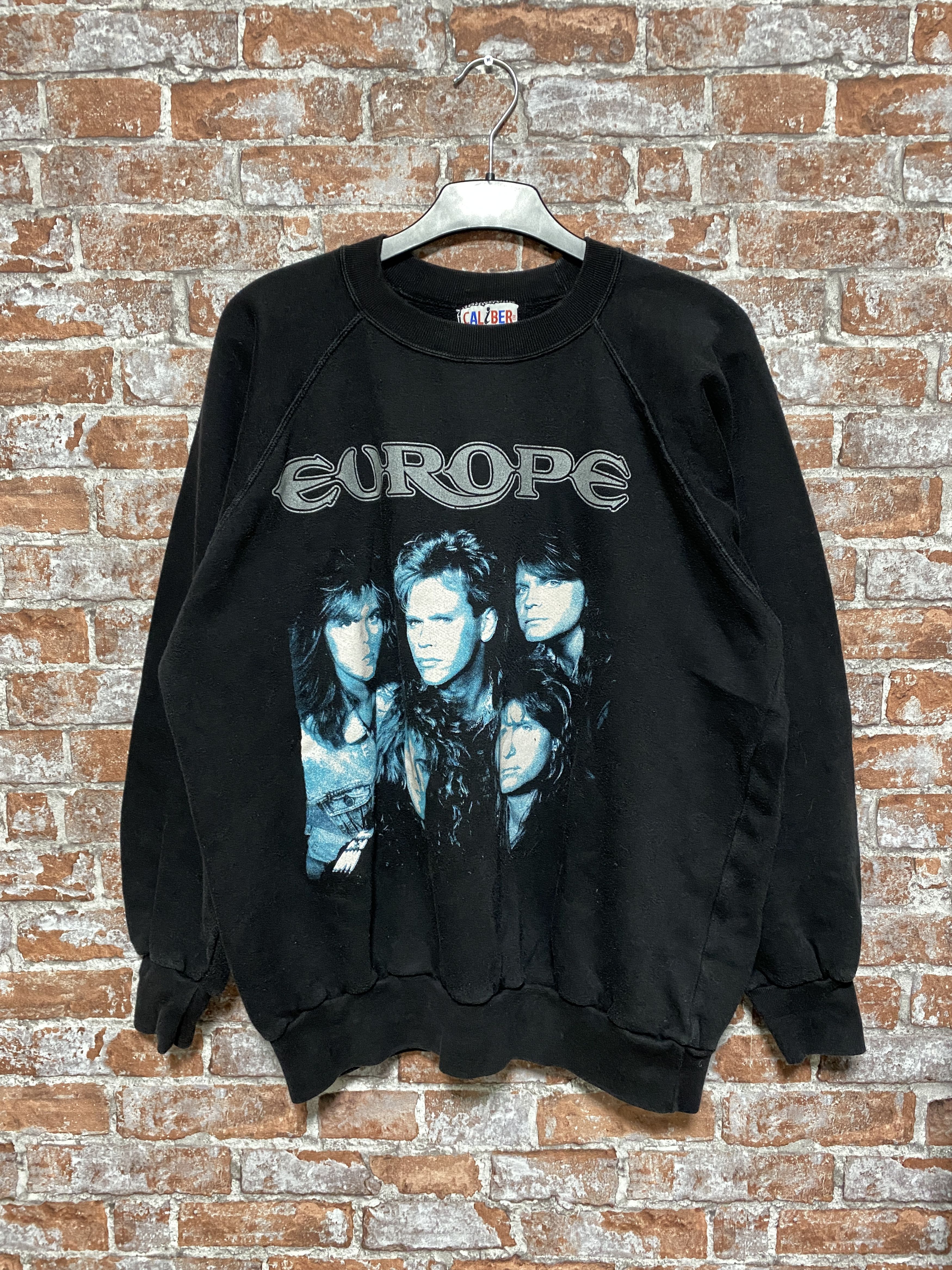 Image of Band Tees x Rock T Shirt Europe Band 80's Vintage Tour Sweatshirt in Black, Men's (Size XL)