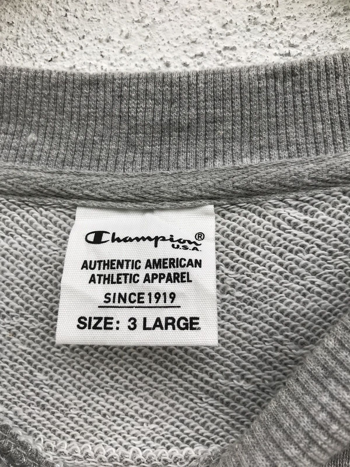 Champion Champion Grey Plain Small Arm Logo Crewneck Sweatshirt Size US L / EU 52-54 / 3 - 6 Thumbnail