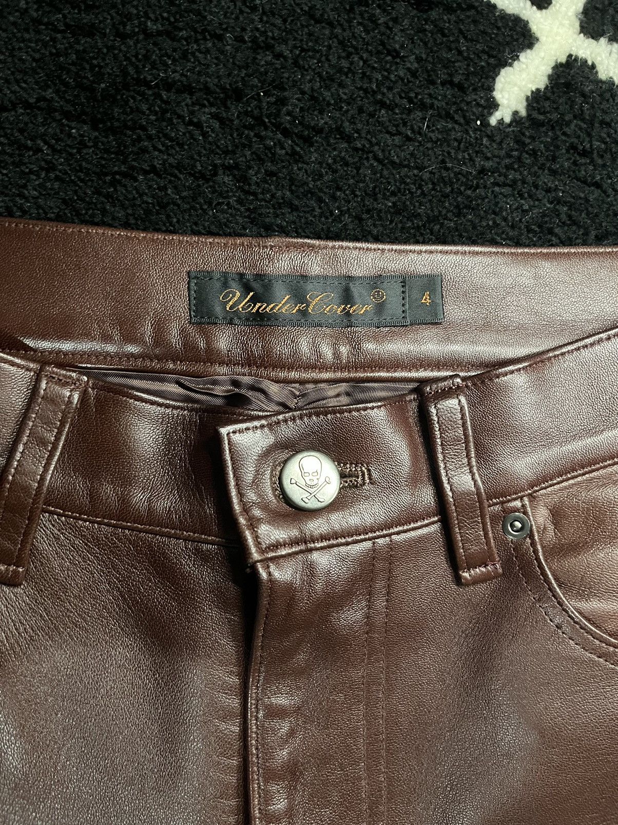 Undercover UNDERCOVER PANTS SAMPLE LEATHER ZIPPER AW05 “ARTS & CRAFTS” Size US 32 / EU 48 - 4 Thumbnail
