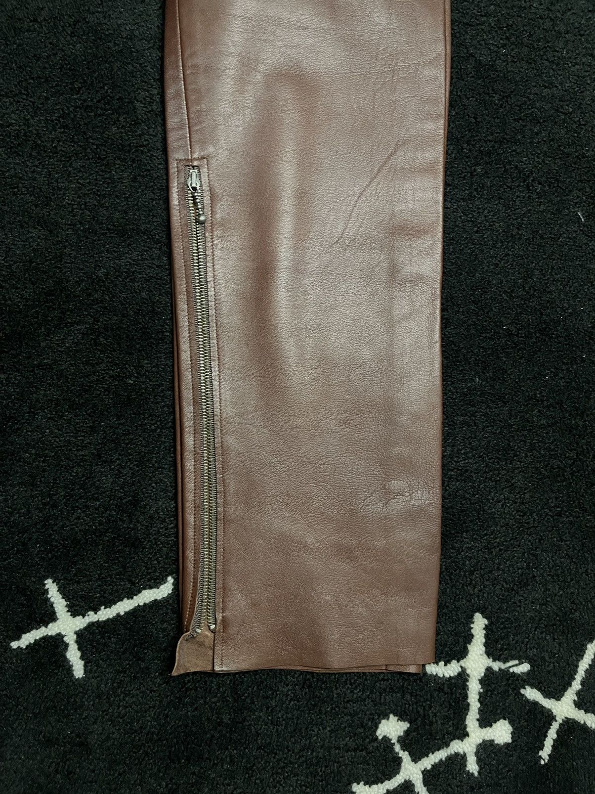 Undercover UNDERCOVER PANTS SAMPLE LEATHER ZIPPER AW05 “ARTS & CRAFTS” Size US 32 / EU 48 - 3 Thumbnail