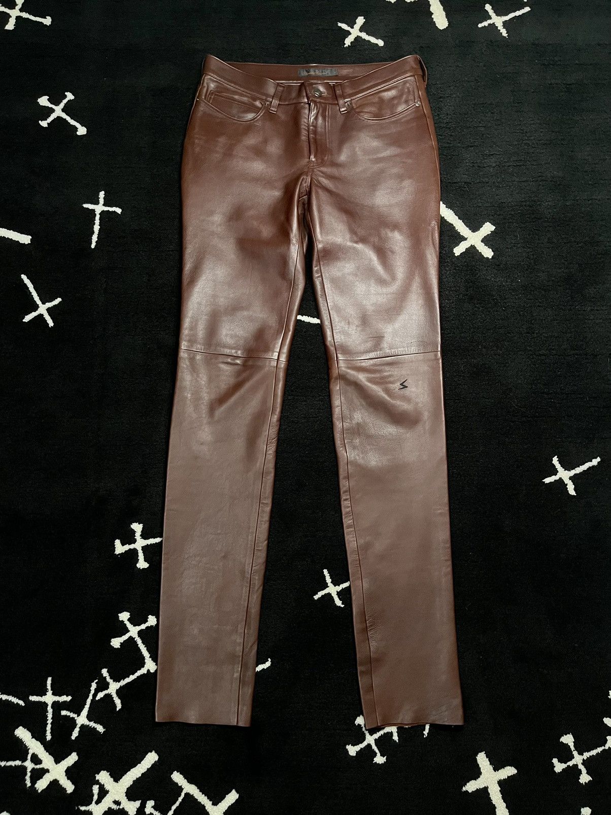 Undercover UNDERCOVER PANTS SAMPLE LEATHER ZIPPER AW05 “ARTS & CRAFTS” Size US 32 / EU 48 - 1 Thumbnail
