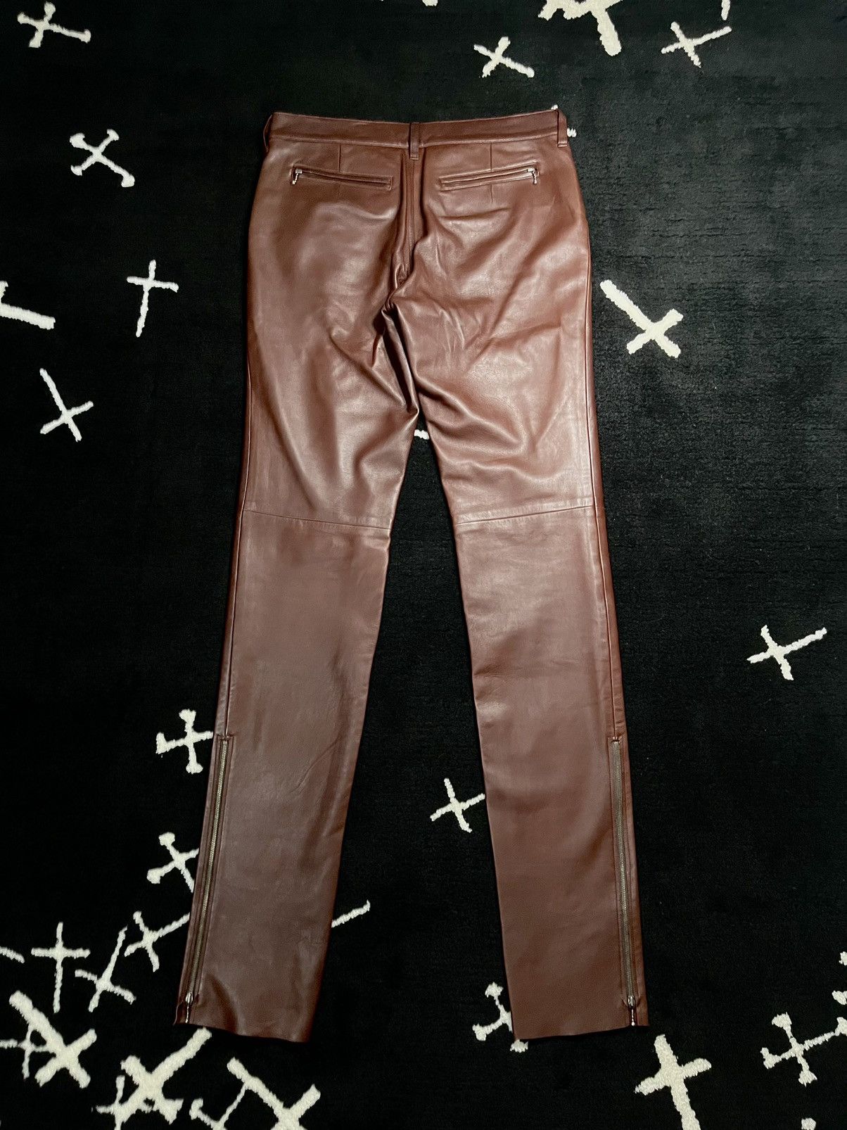 Undercover UNDERCOVER PANTS SAMPLE LEATHER ZIPPER AW05 “ARTS & CRAFTS” Size US 32 / EU 48 - 2 Thumbnail