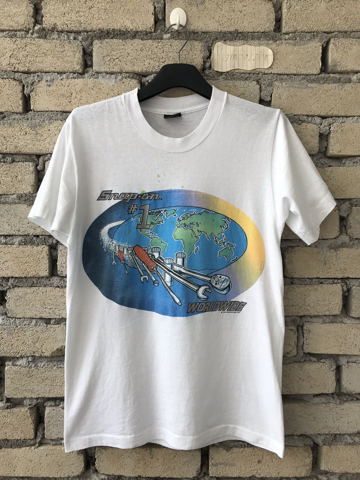 Rap Tees × Vintage SNAP ON #1 Tool Wrench Mechanic Garage Worldwide Size US S / EU 44-46 / 1 - 1 Thumbnail