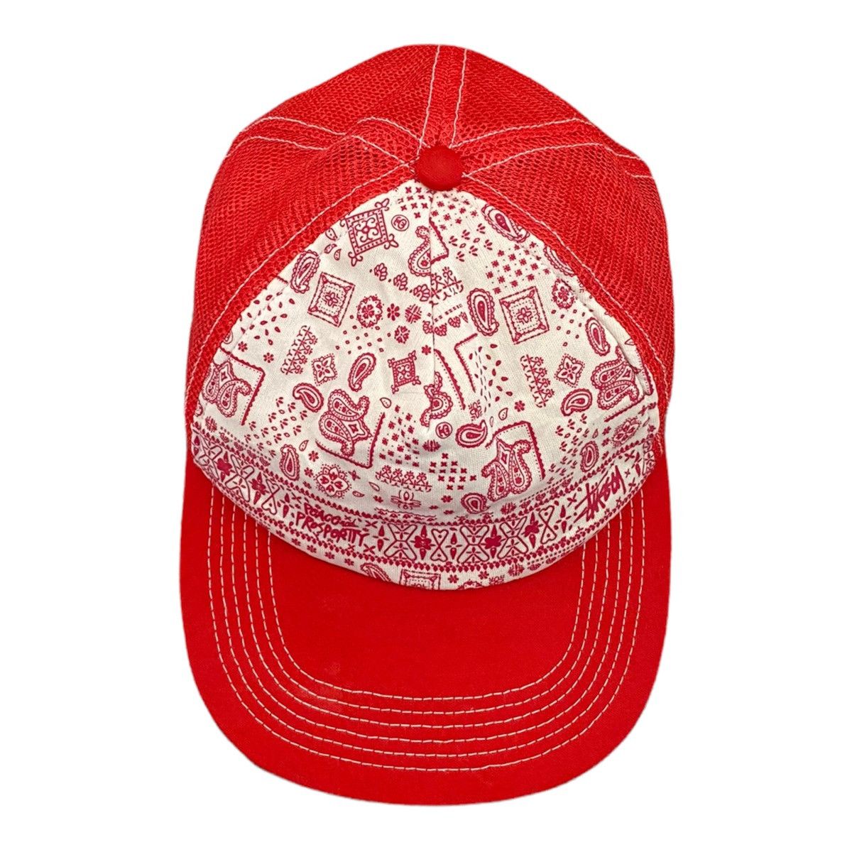 Stussy × Vintage RARE VINTAGE STUSSY PAISLEY TRUCKER HATS Size ONE SIZE - 10 Thumbnail