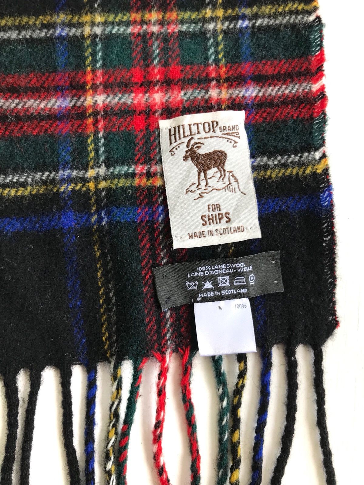 SHIPS Ships X Hiltop Brand Made In Scotland Lambwool Muffler Size ONE SIZE - 3 Thumbnail