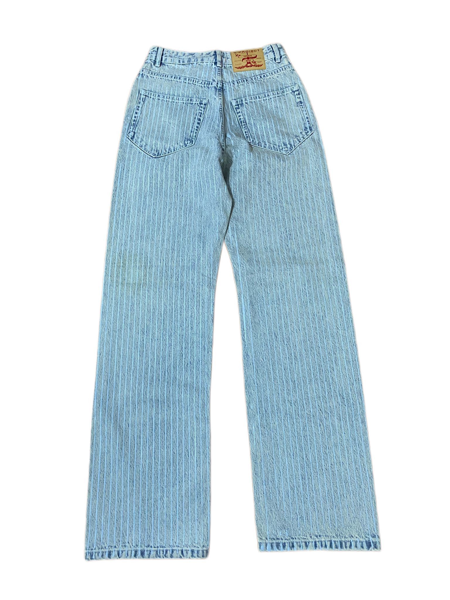Y/Project Striped Wide-Leg Jeans in White Size US 28 / EU 44 - 6 Thumbnail