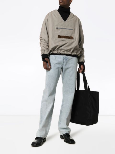 Y/Project Striped Wide-Leg Jeans in White Size US 28 / EU 44 - 1 Thumbnail