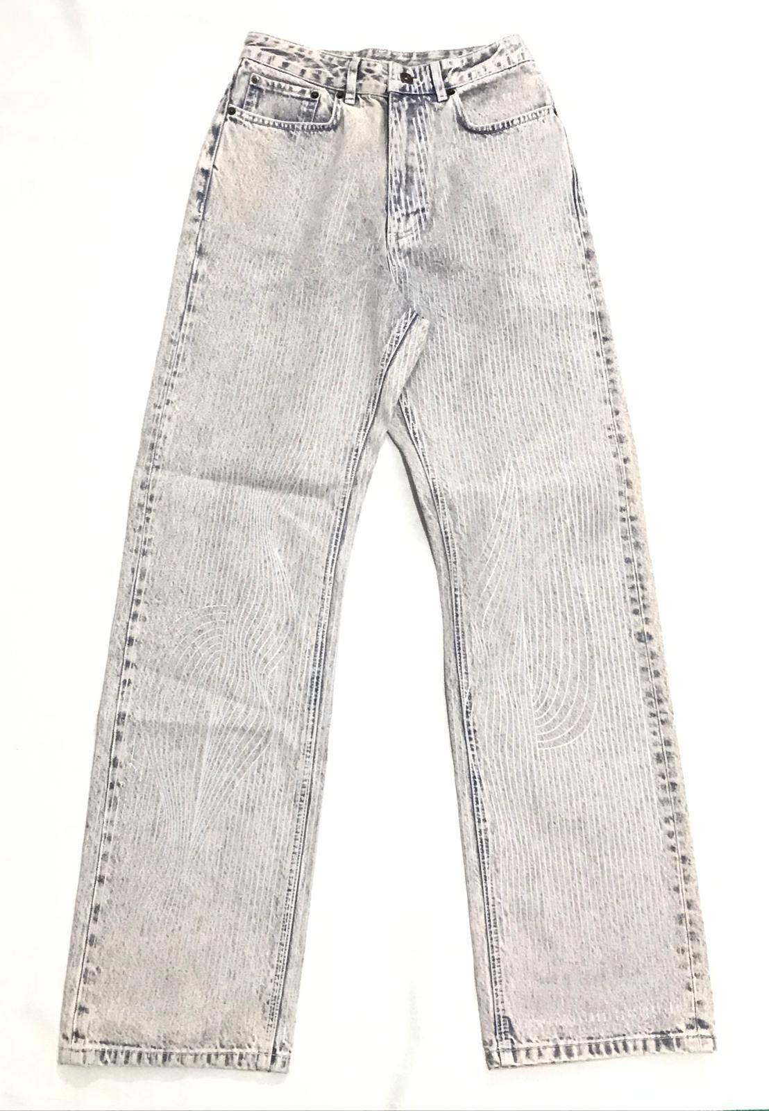 Y/Project Striped Wide-Leg Jeans in White Size US 28 / EU 44 - 3 Thumbnail