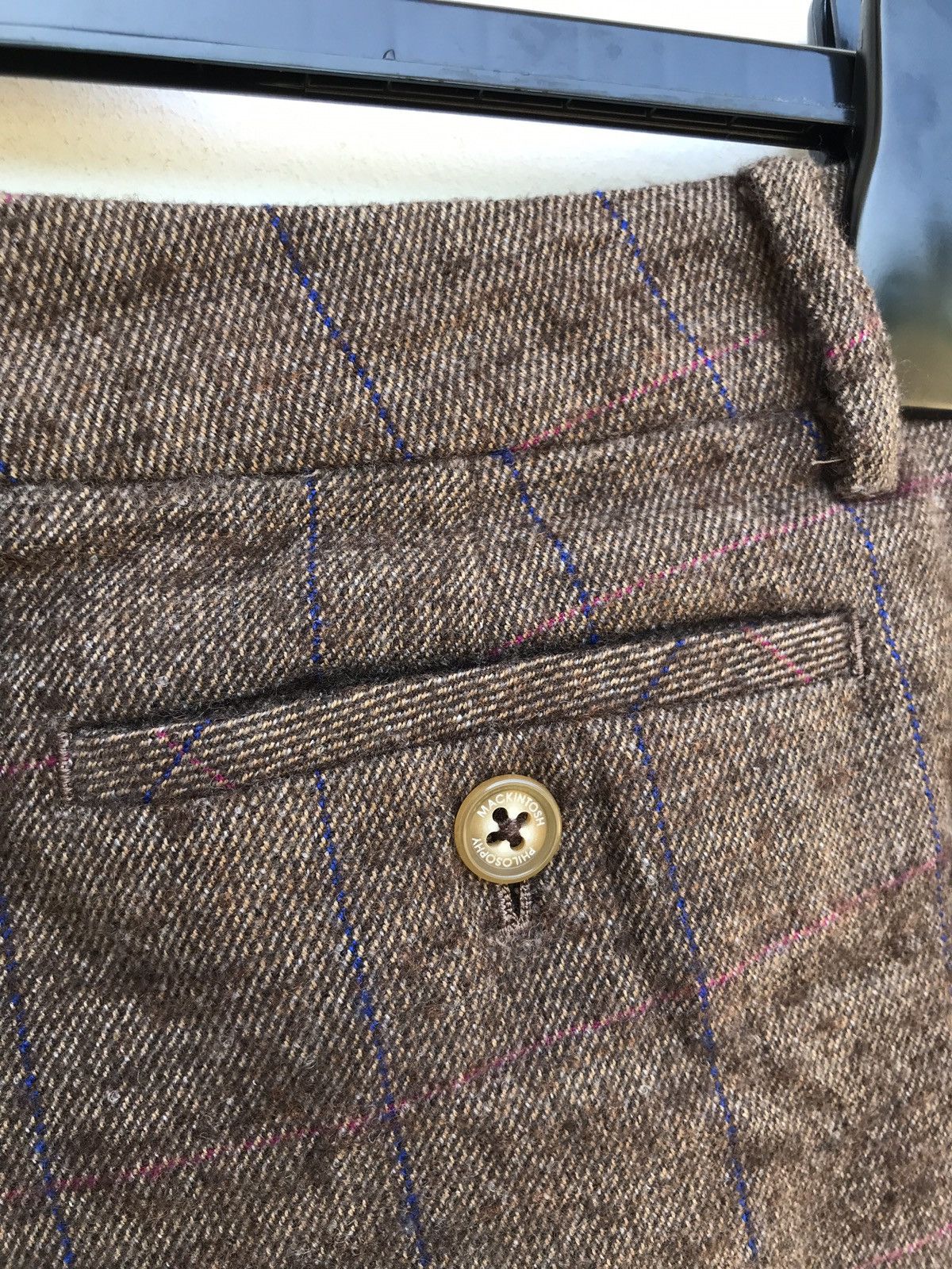 Mackintosh Mackintosh Philosophy Brown Checked Wool Trousers Pants Size US 28 / EU 44 - 6 Thumbnail