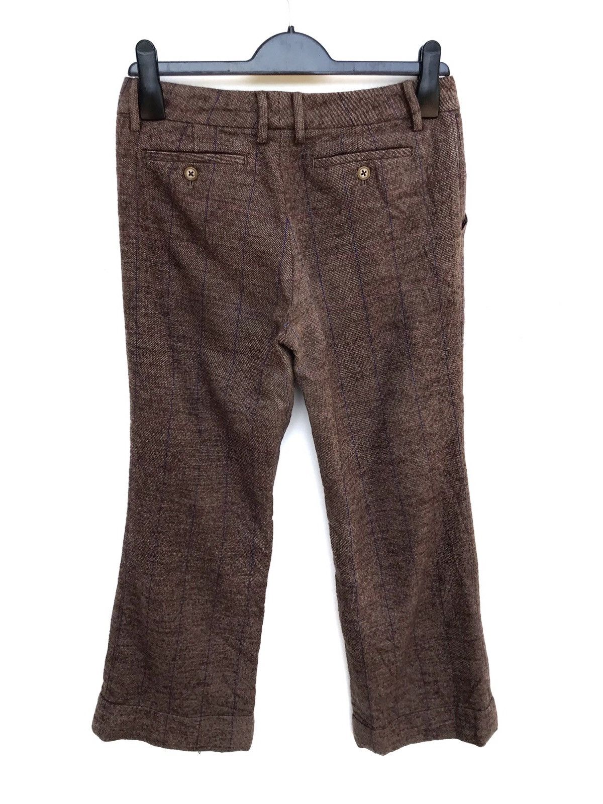 Mackintosh Mackintosh Philosophy Brown Checked Wool Trousers Pants Size US 28 / EU 44 - 3 Thumbnail