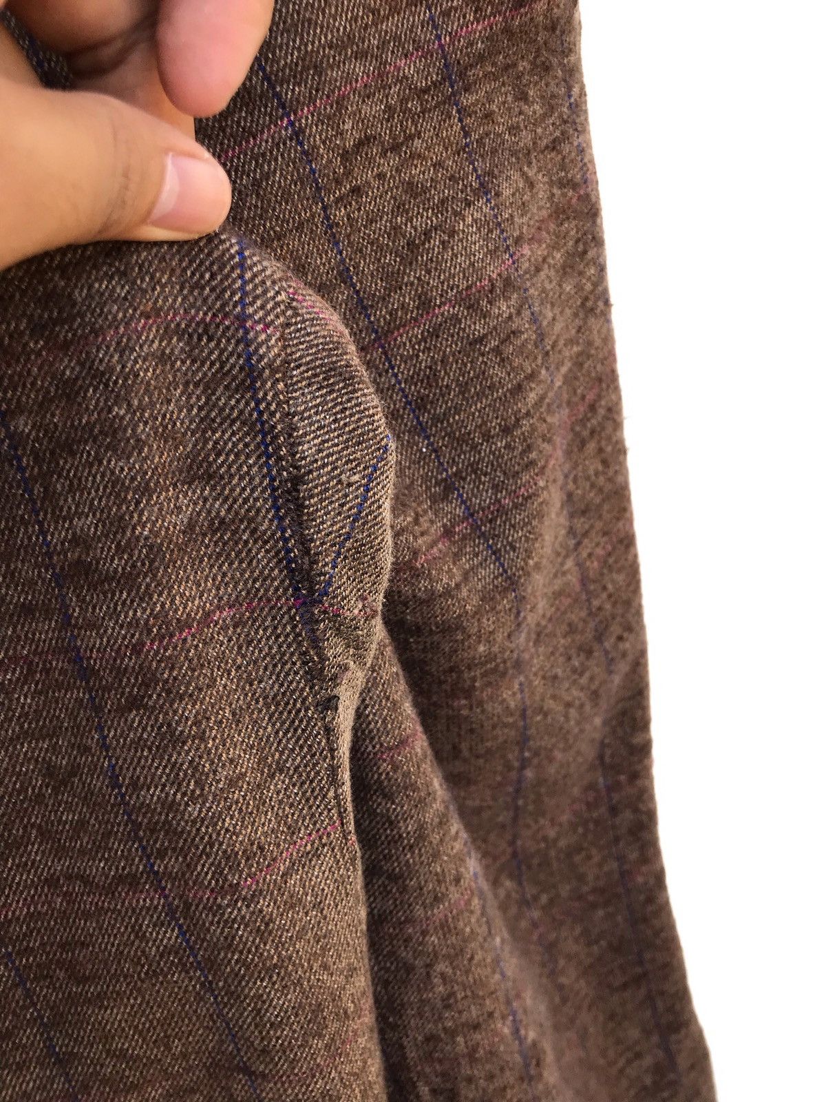 Mackintosh Mackintosh Philosophy Brown Checked Wool Trousers Pants Size US 28 / EU 44 - 5 Thumbnail