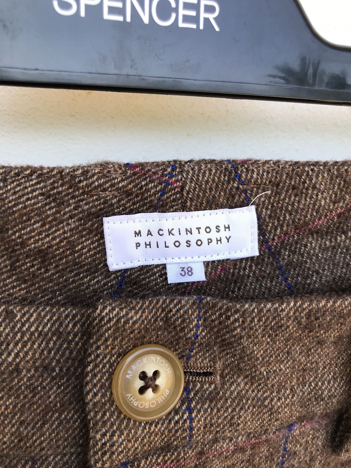 Mackintosh Mackintosh Philosophy Brown Checked Wool Trousers Pants Size US 28 / EU 44 - 9 Thumbnail