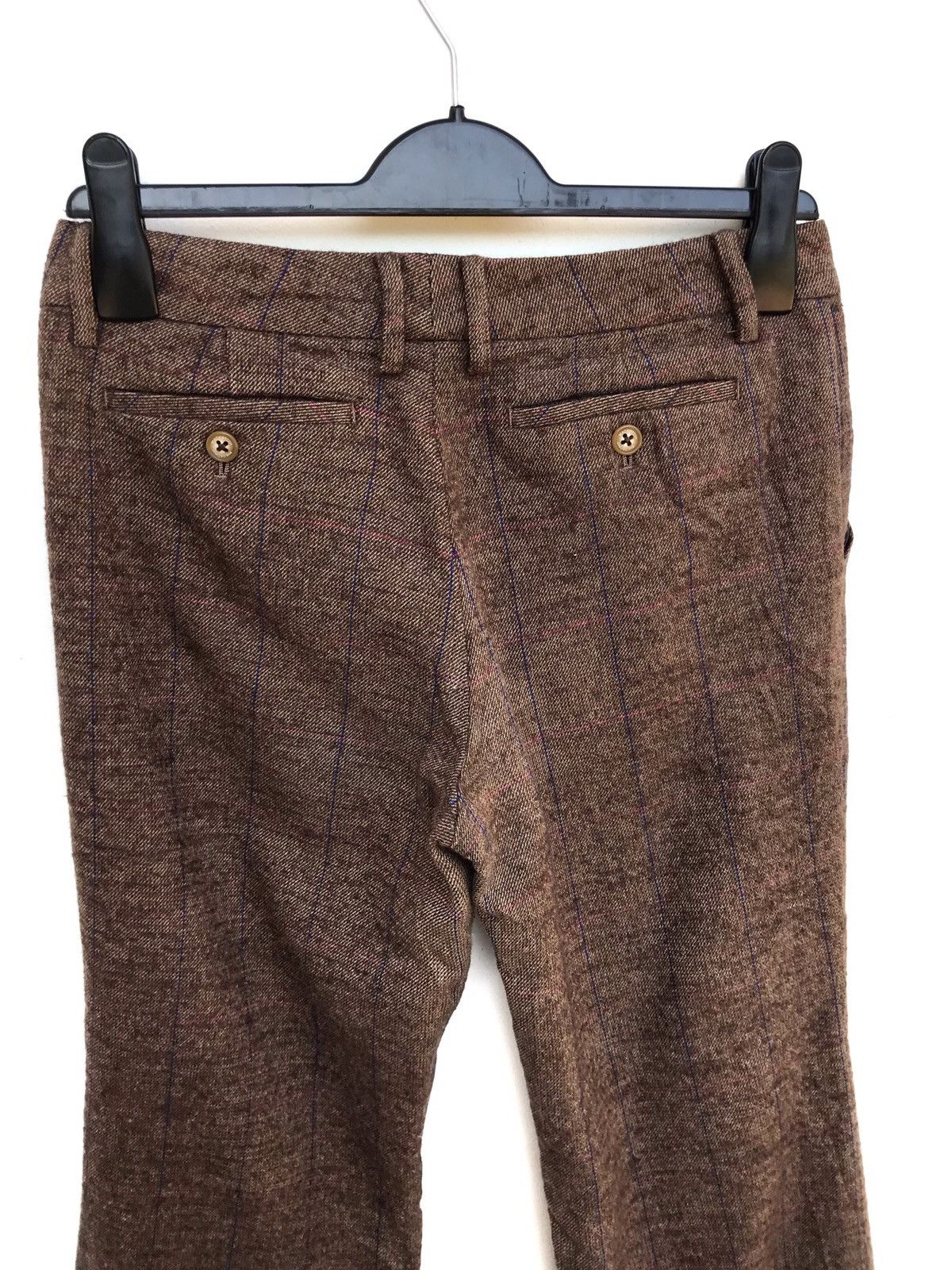 Mackintosh Mackintosh Philosophy Brown Checked Wool Trousers Pants Size US 28 / EU 44 - 4 Thumbnail