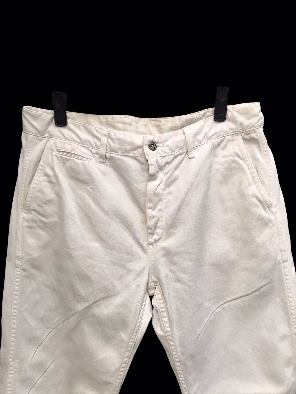 Japanese Brand × KURO Made In Japan Kuro White Cotton Pants Size US 33 - 4 Thumbnail