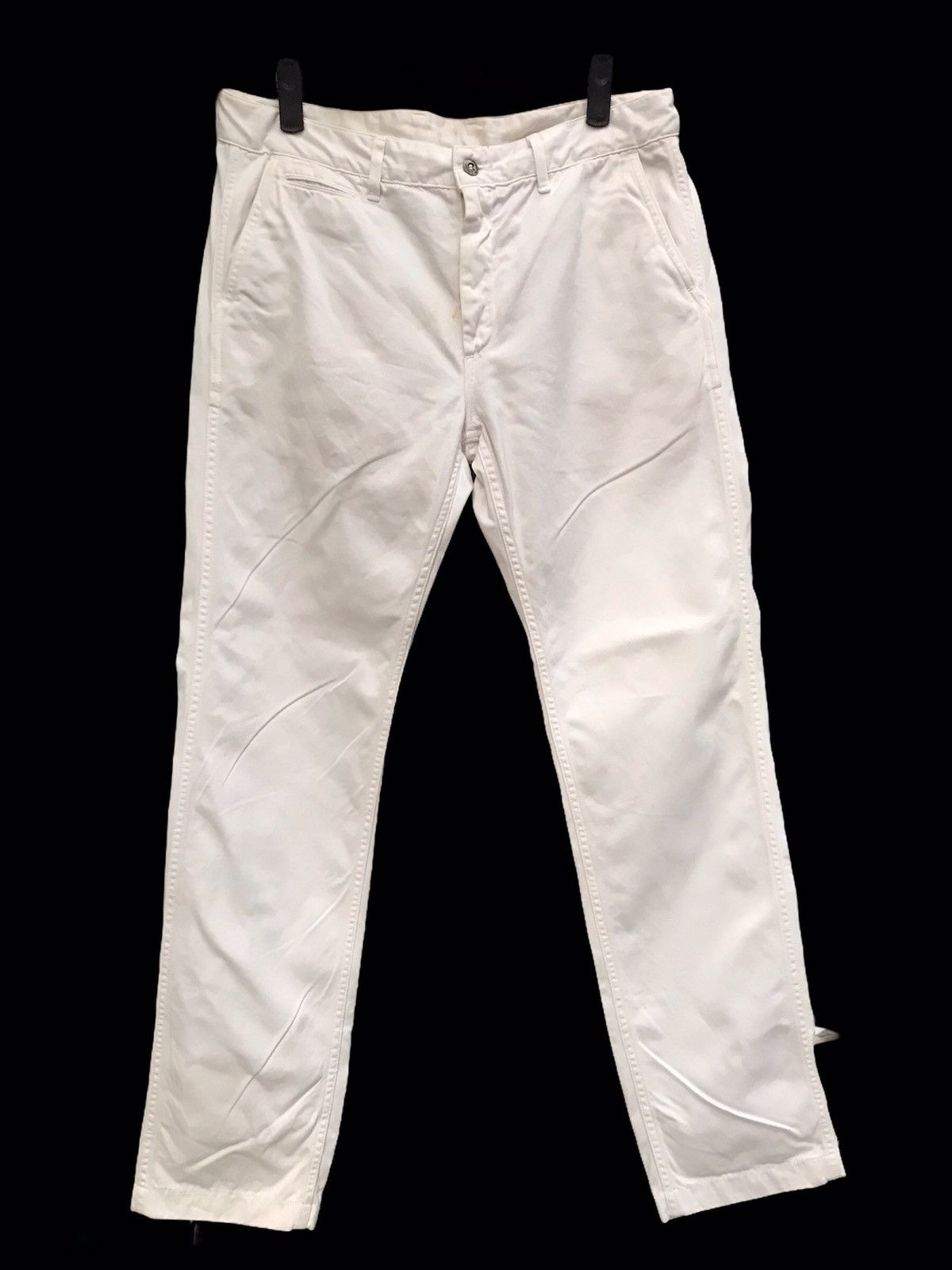 Japanese Brand × KURO Made In Japan Kuro White Cotton Pants Size US 33 - 1 Thumbnail