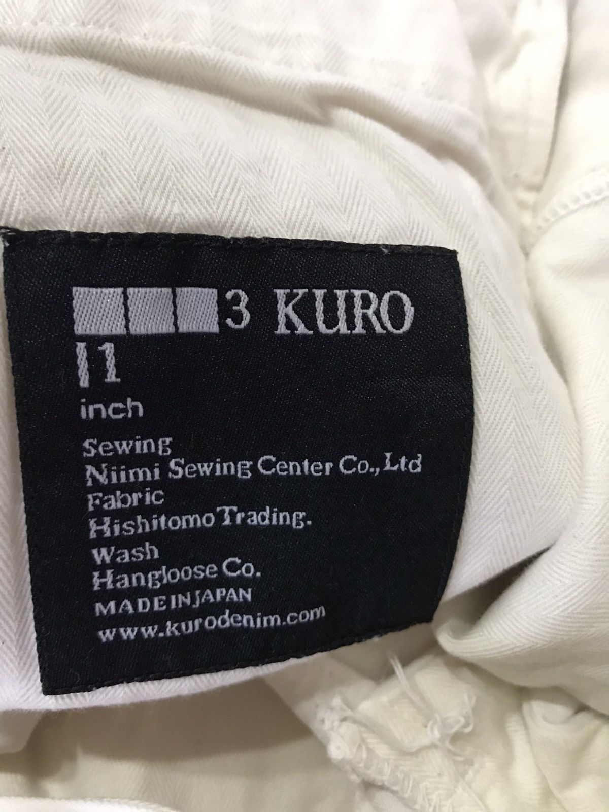 Japanese Brand × KURO Made In Japan Kuro White Cotton Pants Size US 33 - 10 Thumbnail