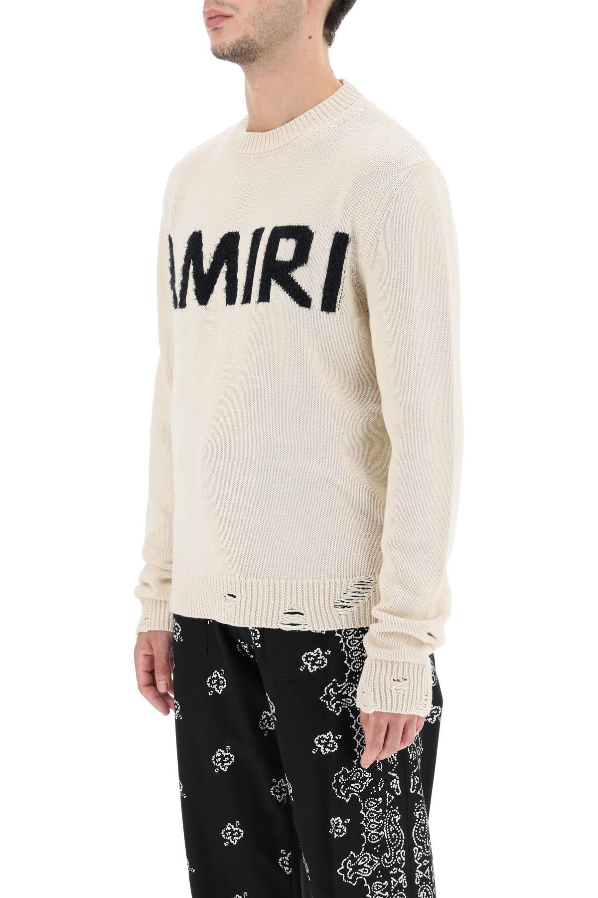 Amiri FW22 Eyelash Logo Crew-Neck Sweater Amiri FW22 Eyelash Logo Crew-Neck Sweater