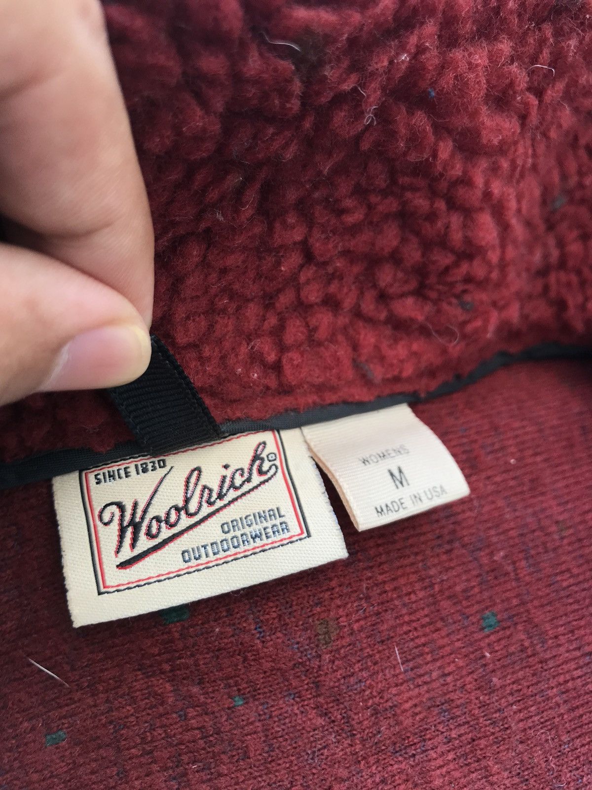 Vintage × Woolrich Woolen Mills 🔥Vintage Rare 90s WOOLRICH Printed Deep Pile Sherpa Jacket Size US M / EU 48-50 / 2 - 9 Thumbnail