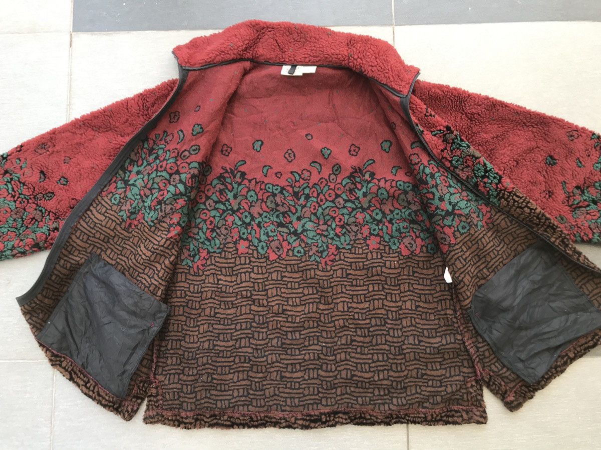 Vintage × Woolrich Woolen Mills 🔥Vintage Rare 90s WOOLRICH Printed Deep Pile Sherpa Jacket Size US M / EU 48-50 / 2 - 13 Thumbnail