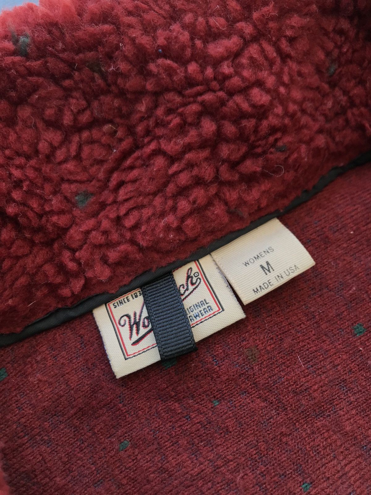 Vintage × Woolrich Woolen Mills 🔥Vintage Rare 90s WOOLRICH Printed Deep Pile Sherpa Jacket Size US M / EU 48-50 / 2 - 10 Thumbnail