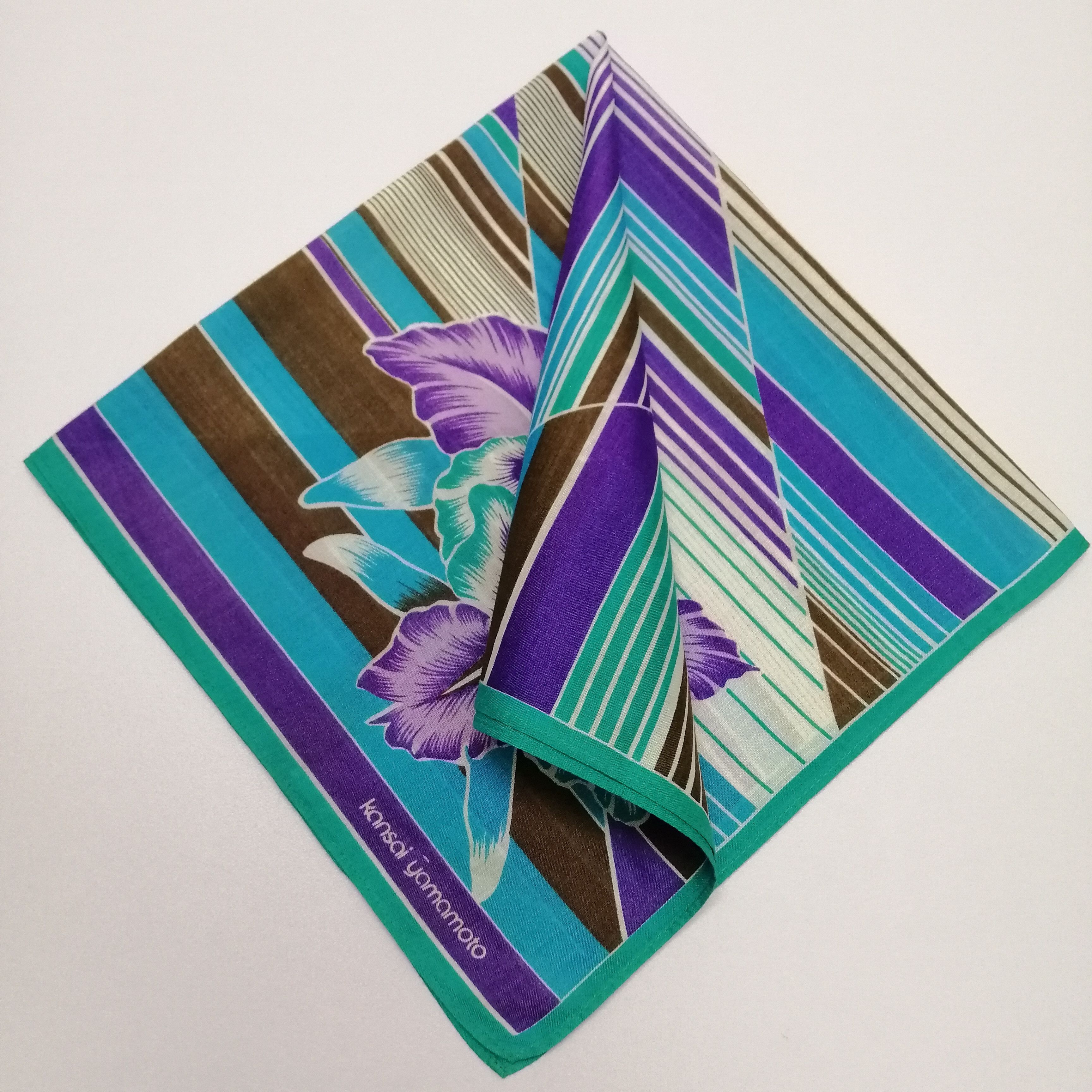 Kansai Yamamoto × Vintage Kansai Yamamoto Handkerchief/Neckerchief/Bandana-KD1237 Size ONE SIZE - 1 Thumbnail