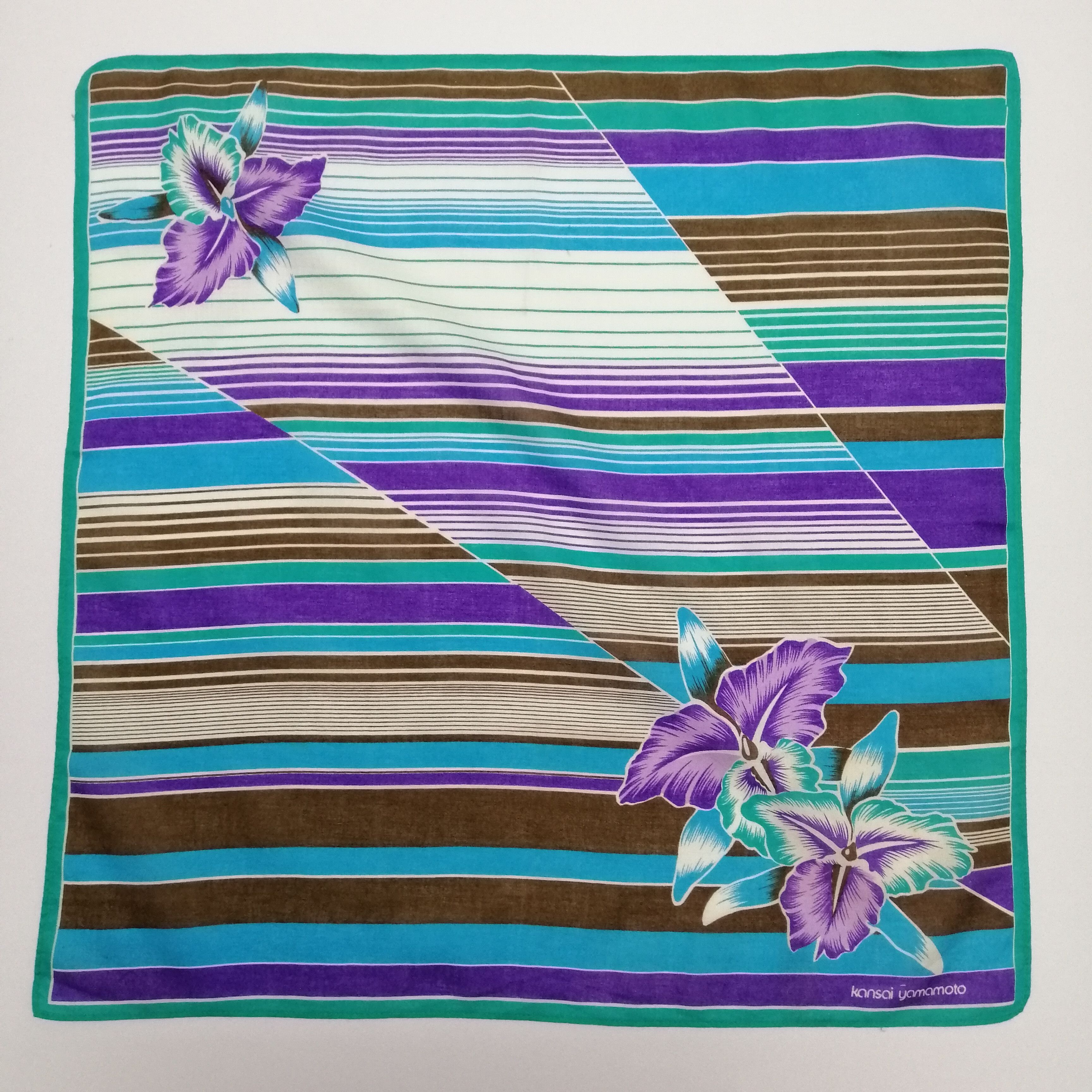 Kansai Yamamoto × Vintage Kansai Yamamoto Handkerchief/Neckerchief/Bandana-KD1237 Size ONE SIZE - 2 Thumbnail