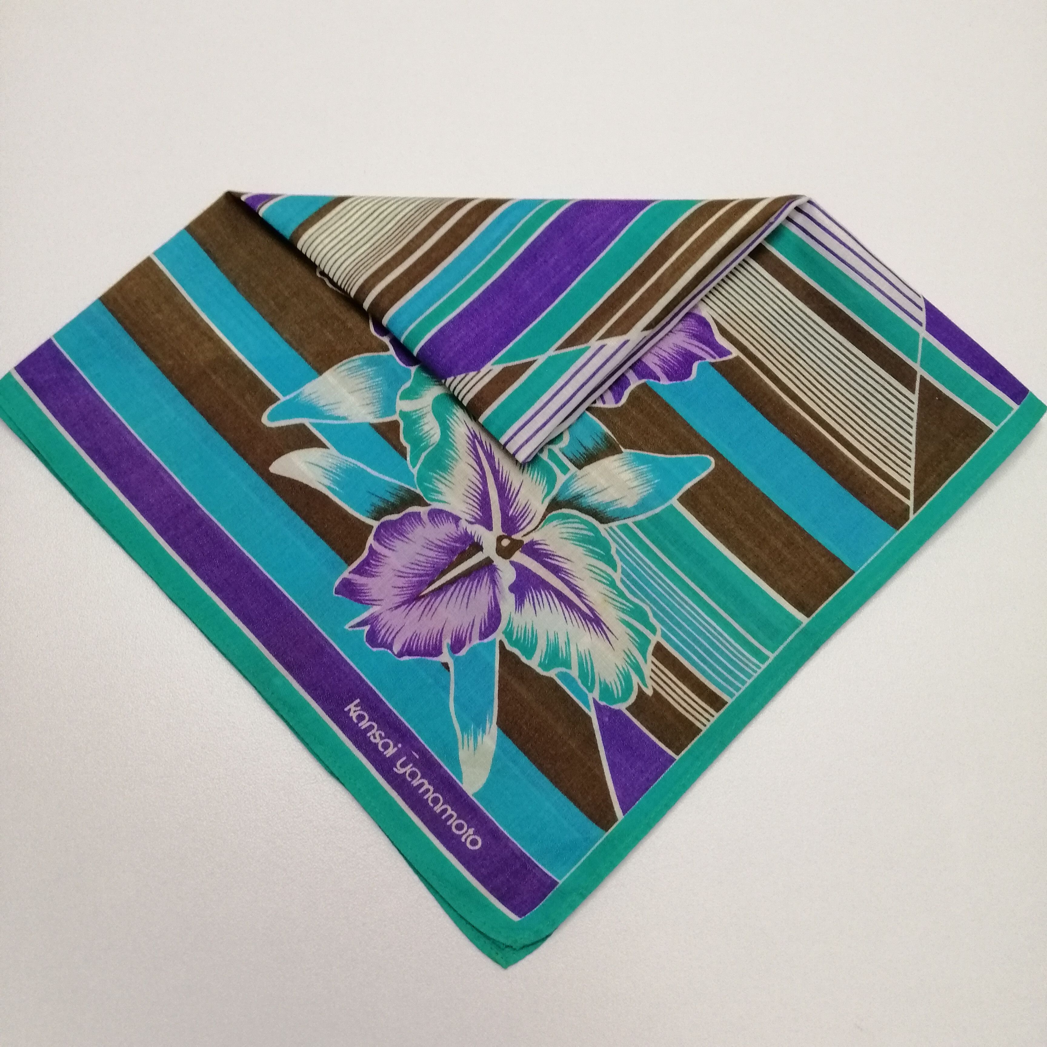Kansai Yamamoto × Vintage Kansai Yamamoto Handkerchief/Neckerchief/Bandana-KD1237 Size ONE SIZE - 4 Thumbnail