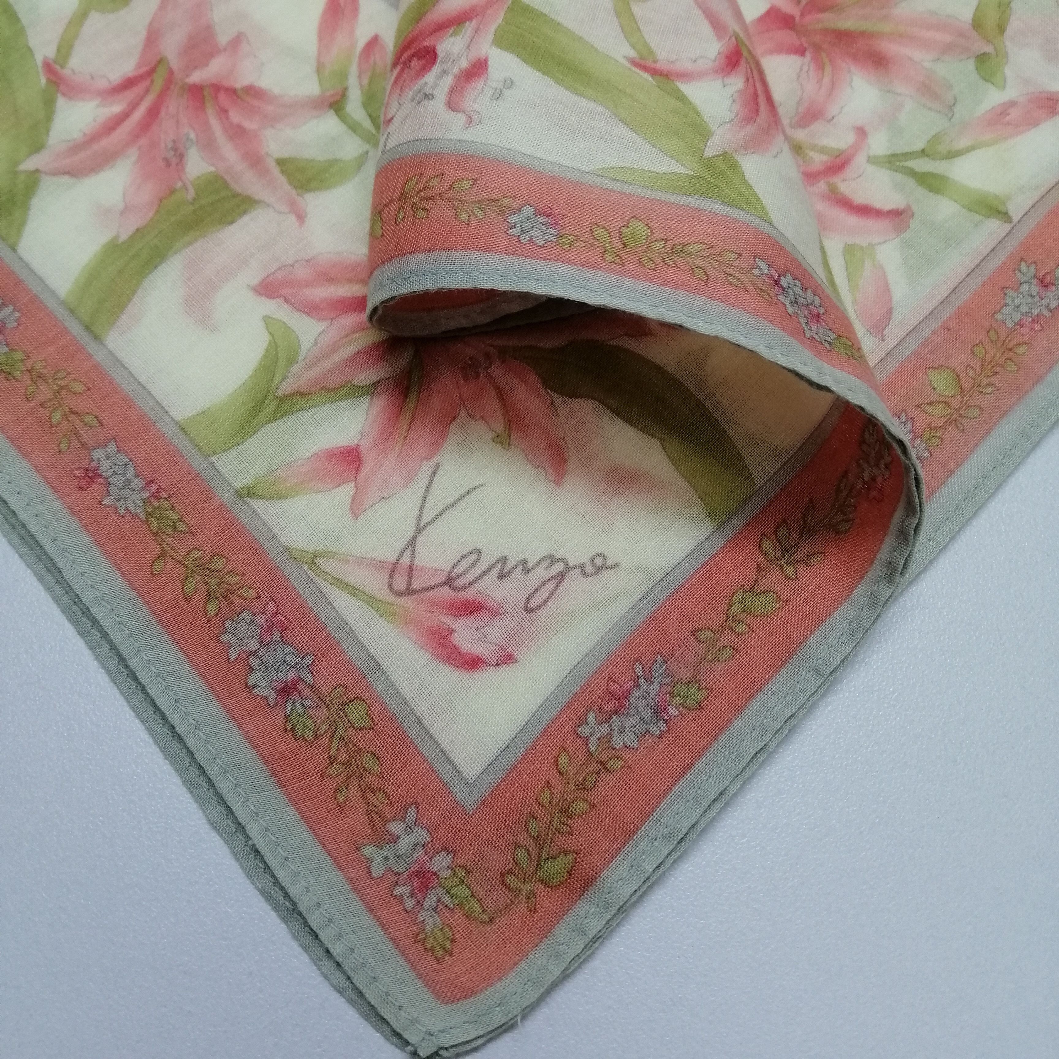 Kenzo × Vintage Kenzo Handkerchief/Neckerchief/Bandana-KD2201 Size ONE SIZE - 5 Thumbnail
