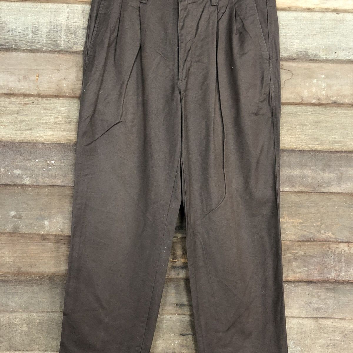 Japanese Brand Japanese Branded Uniqlo Dark Brown Straight Pants #A070 Size US 30 / EU 46 - 4 Thumbnail