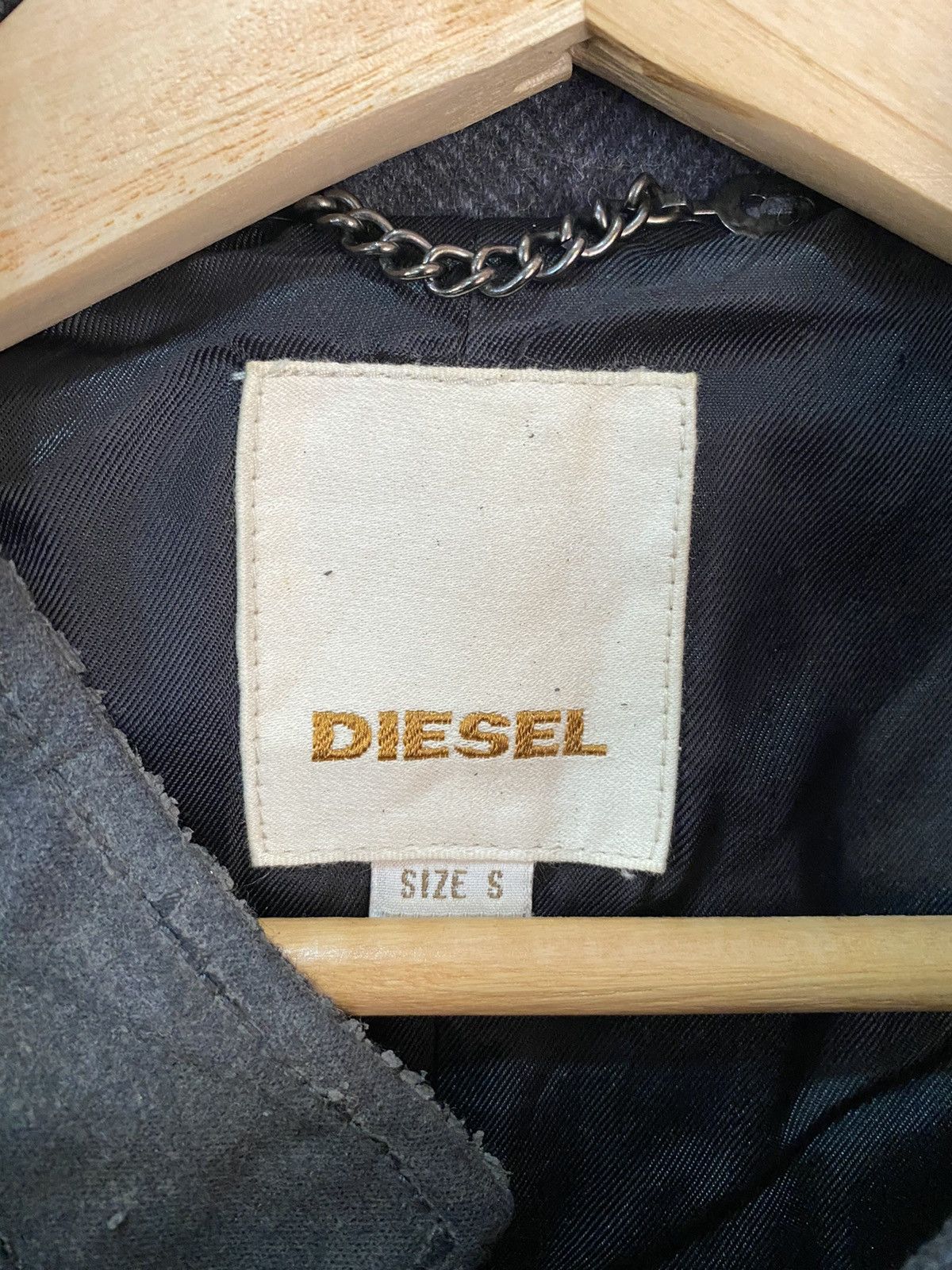 Helmut Lang 🇯🇵A/W 1998 DIESEL DOUBLE COLLAR WOOL BIKER JACKET Size US S / EU 44-46 / 1 - 11 Thumbnail