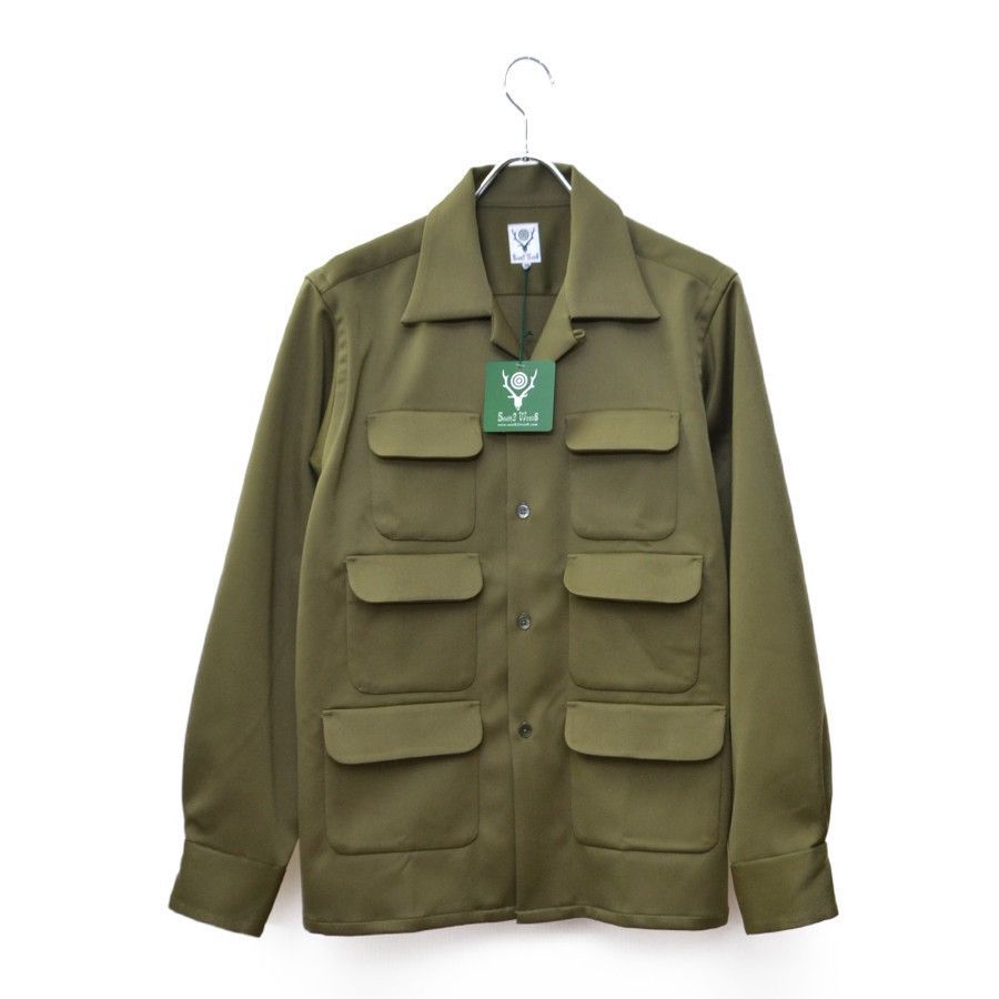 image of South2 West8 Aw2019 Hunting Shirt in New Olive, Men's (Size Medium)