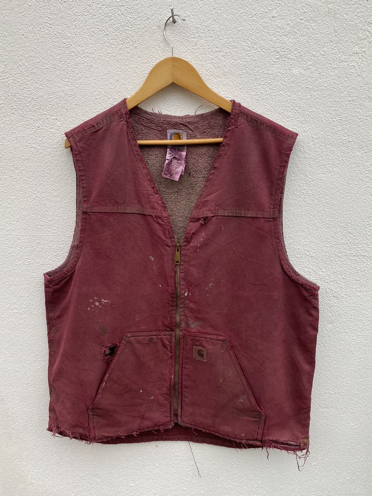 Carhartt × Vintage Vintage Carhartt Distressed vest Size US XL / EU 56 / 4 - 1 Thumbnail