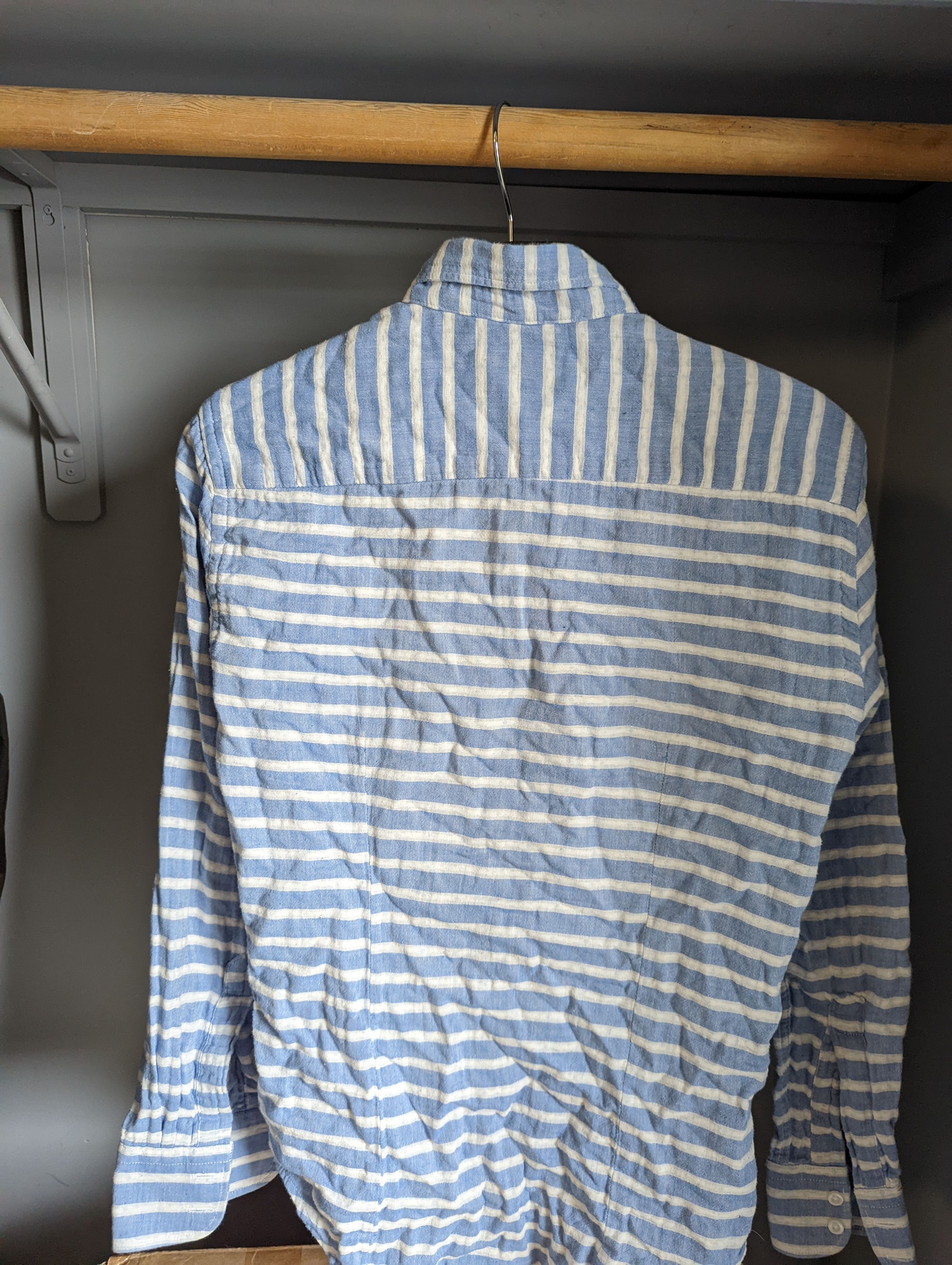Naked & Famous Handwoven Striped Cotton Shirt Size US S / EU 44-46 / 1 - 3 Thumbnail