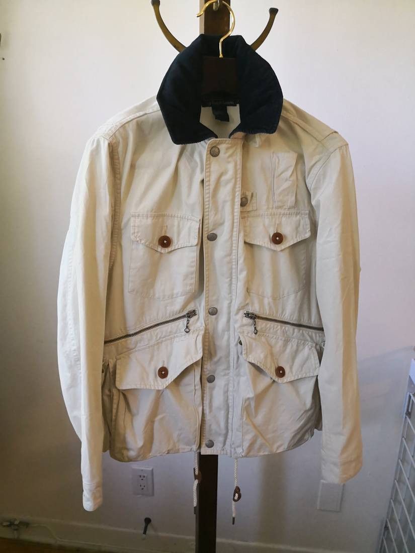 image of Polo Ralph Lauren x Rrl Ralph Lauren Masterpiece Fishing Jacket in Cream, Men's (Size Small)