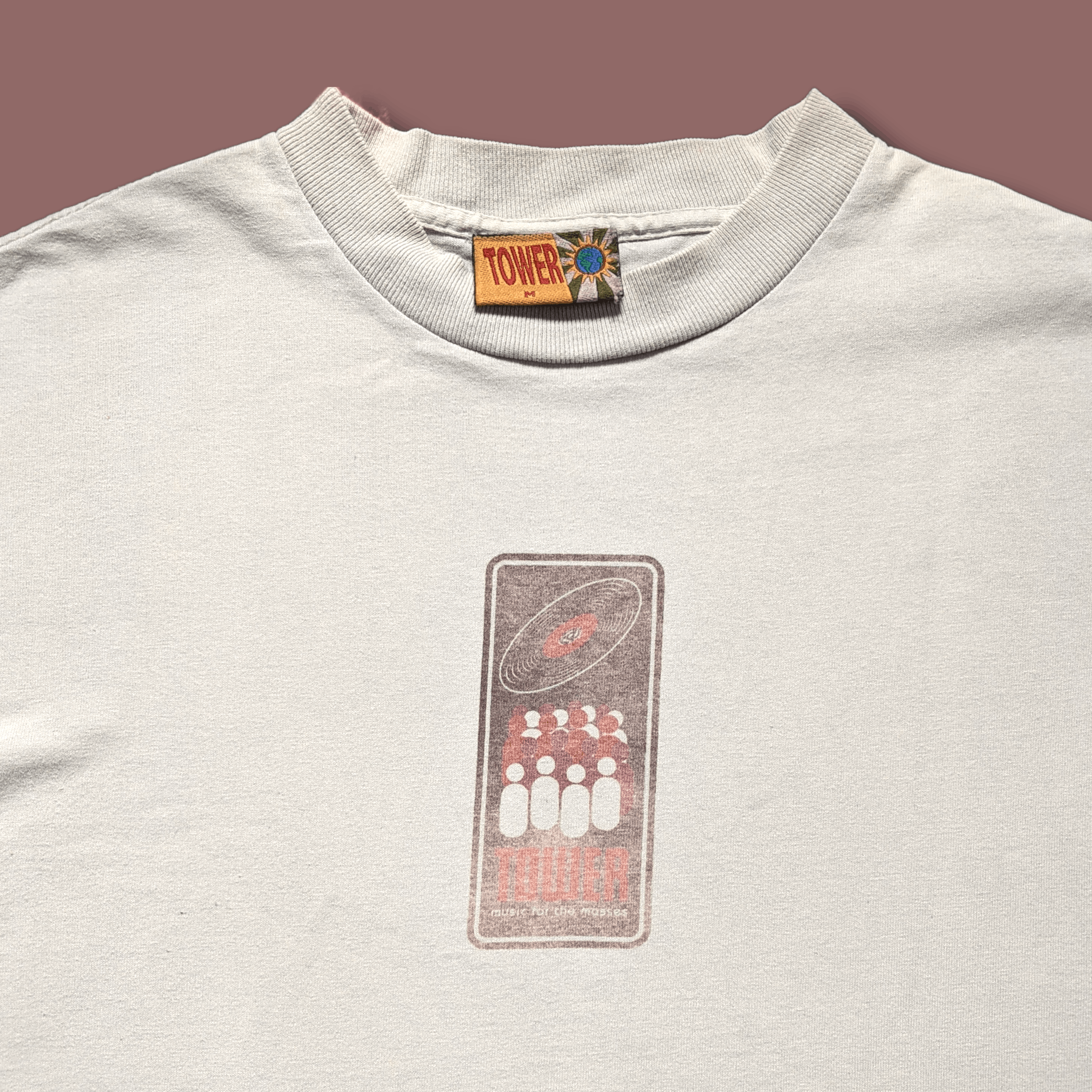 Apple × Microsoft × Vintage Vintage 90s Tower Record Center Logo T shirt Size US S / EU 44-46 / 1 - 1 Thumbnail