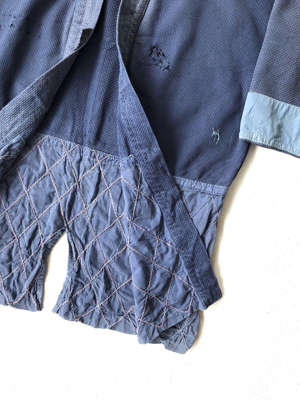 Indigo RARE🔥Boro Patchwork Sashiko Stitches Kendo Jacket Size US M / EU 48-50 / 2 - 13 Thumbnail