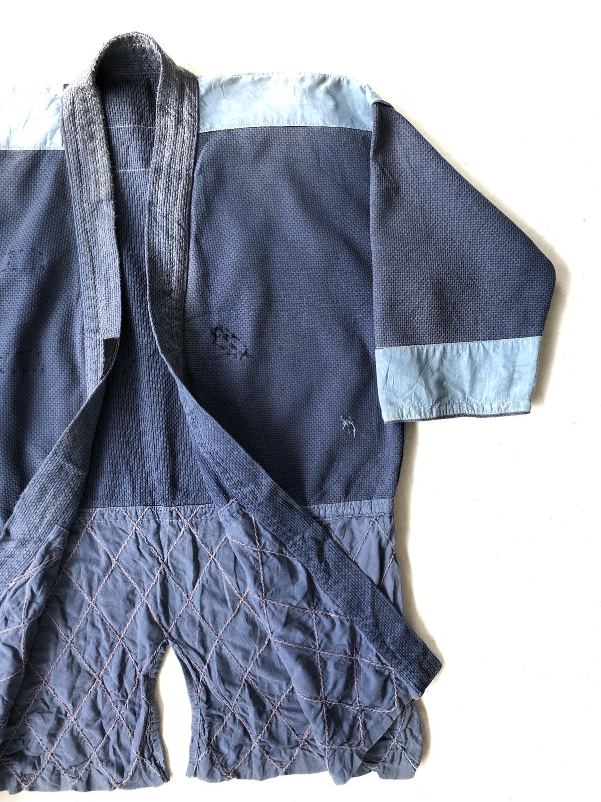 Indigo RARE🔥Boro Patchwork Sashiko Stitches Kendo Jacket Size US M / EU 48-50 / 2 - 9 Thumbnail