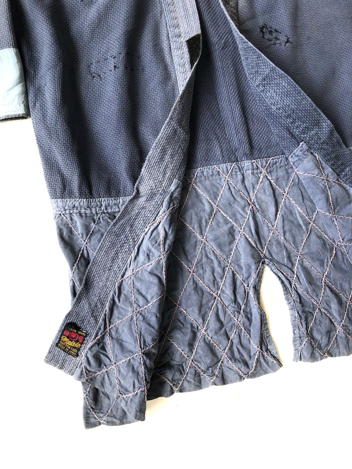 Indigo RARE🔥Boro Patchwork Sashiko Stitches Kendo Jacket Size US M / EU 48-50 / 2 - 12 Thumbnail